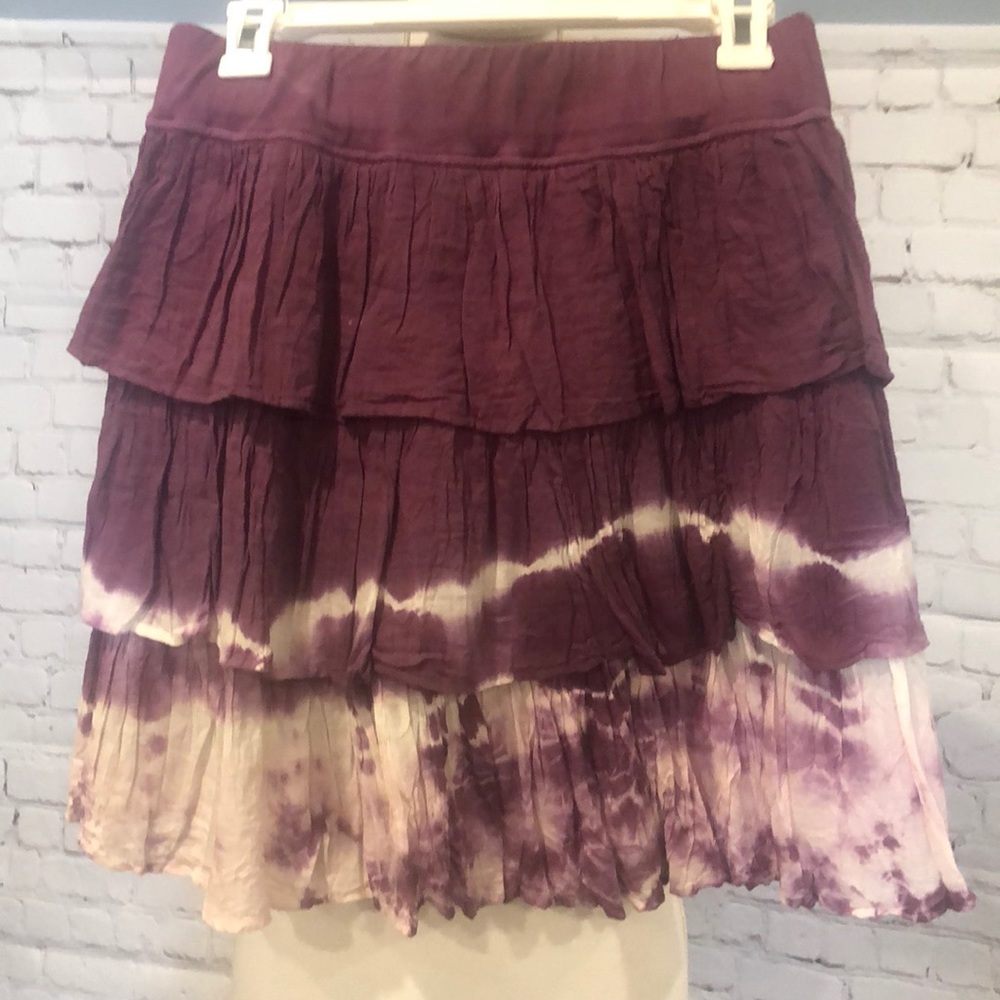 Purple Tie Dye Ruffled skirt | Size Small